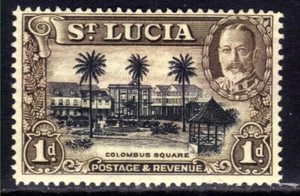 St Lucia 1936 KGV 1d Columbus Square MNG SG 114 ( K749 ) - Picture 1 of 1
