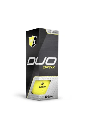 Wilson Staff DUO Soft Optix Golfbälle im 3er Sleeve (3 Golfbälle) yellow/ gelb
