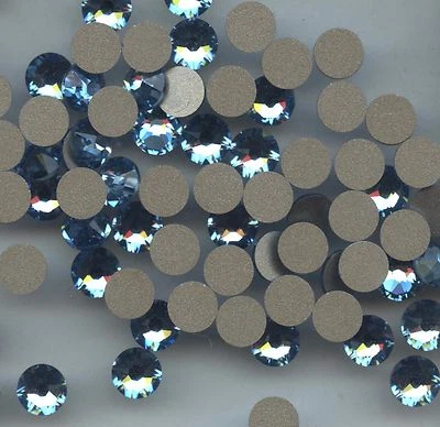 2088 SS34 AQ *** 4 STRASS SWAROVSKI FOND PLAT 7,2mm AQUAMARINE F
