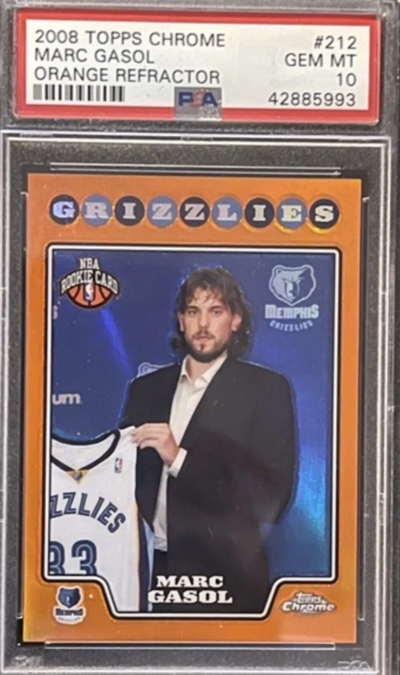 2008-09 Topps Chrome - Orange Refractor Marc Gasol PSA 10 - Image 1 of 1