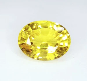 Certified Natural Loose Gemstone Yellow Sapphire 10 Ct Fine Oval Quality W027 - Picture 1 of 13