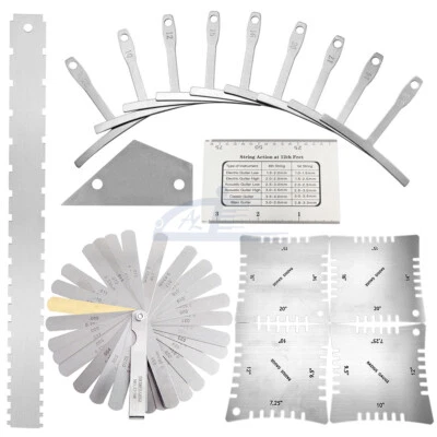 Guitar Neck Straight Edge Fret Rocker Feeler Radius Gauge String Action Ruler - Image 1 of 4