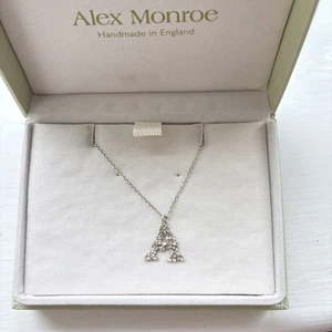Alex Monroe Silver A Initial Pendant - Picture 1 of 2
