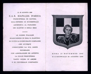 santino luttino -MAFALDA DASSIA DI SAVOIA 1944 BUCHENWALD - Picture 1 of 2
