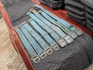 1966 1967 GM Coach Blue Seatbelts Buick Chevy Olds Pontiac Seat Lap Belts - Picture 1 of 20
