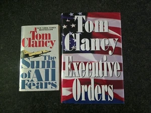 Tom Clancy Book Lot Executive Orders Vg Hc, The Sum Of All Fears Vg- Paperback - Picture 1 of 17