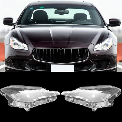 LH&RH Clear Housing Lens Headlight Lens Cover For 14-17 Maserati Quattroporte 2X Foto 1 de 4