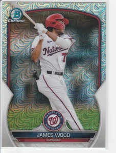 James Wood 2023 Bowman Chrome Prospects #BCP-129 Mojo Refractor Nationals - Imagen 1 de 2