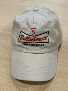Bullschmidt Bucking Bulls Adjustable Hat Cap PBA Pro Bull Riding Tan Embroidered - Picture 1 of 3