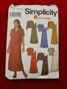 Vestido Pullover Largo Simplicity Vintage Línea A Patrón 9861 Talla 8-14 Envío Gratis - Imagen 1 de 2