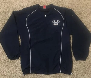 Nike Dri-Fit Baseball Men’s 1/4 Zip Long Sleeve Pullover Navy Size L Owls Logo - Picture 1 of 10