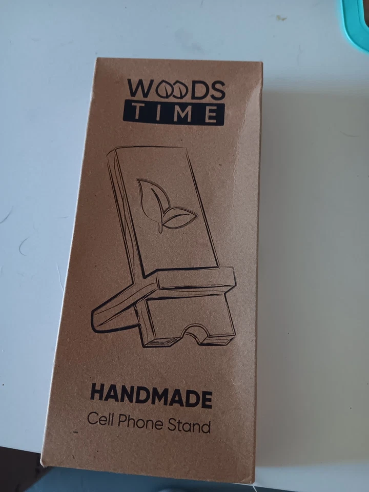 Cell Phone Stand Wooden Tablet Mount Desktop Holder Cradle Dock Bedroom Office - Image 1 of 1