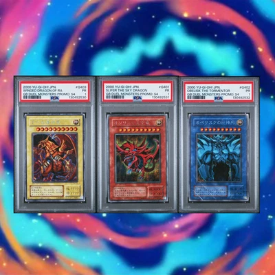 Yu-Gi-Oh! PSA 1 Sequential Set God Slifer Obelisk Ra Set 2000 GB Duel Monsters - Image 1 of 4