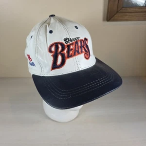 Gorra gorra vintage de cuero bordada Chicago Bears Snapback años 90 equipo moderno NFL - Imagen 1 de 11