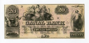 1800's $20 The Canal Bank - New Orleans, LOUISIANA Note CU - Picture 1 of 2