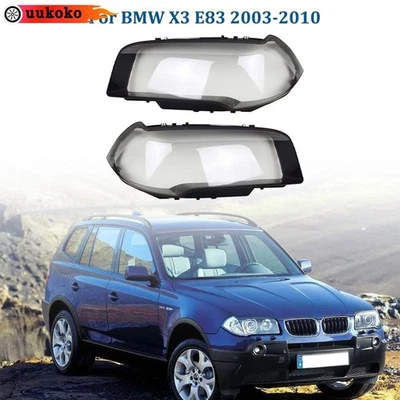 Car Headlight Lens Lampcover Cover Lampshade Shell For BMW X3 E83 2003-2010 Foto 1 de 4