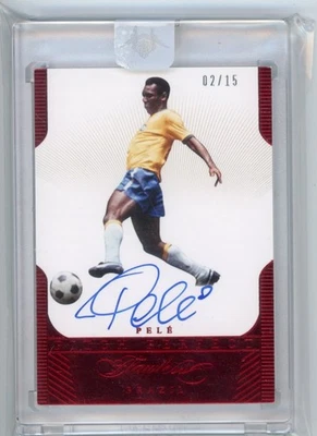 Campo de fútbol Pelé 2015-16 Panini impecable rubí perfecto automático/15 Foto 1 de 2