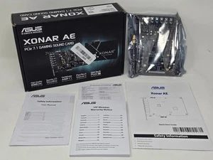 ASUS XONAR AE 7.1 Channel 192kHz/24-bit 110dB SNR PCIe Audiophile Sound Card - Afbeelding 1 van 8