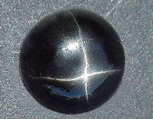 Piedra preciosa cabujón cúpula alta diópsido estrella negra redonda de 25,73 quilates 15,9 mm EBS302 Foto 1 de 1