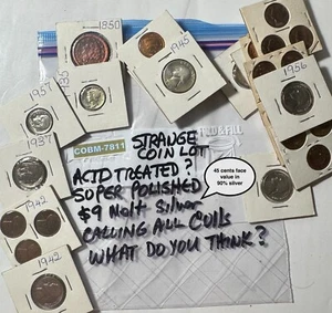 Lotto monete funky con argento e altro TUTTE TRATTATE, tutte ora abbattute, non cool COBM-7811 - Foto 1 di 23
