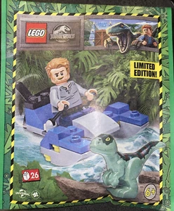 LEGO - Mundo Jurasico - 122331 Owen con Speeder de Pantano y Raptor - Mini Set - Nuevo - Imagen 1 de 1
