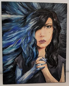 Original Oil On Canvas Painting The Fairy Morgana Signed 16inx20in - Picture 1 of 9