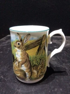 Total Elegance Wild Rabbits Fine Bone China Mug/Cup/Beaker Ref C2 - Picture 1 of 8