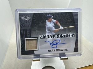 2024 Leaf Lumber Mark McGwire Signature Sticks Auto Cardinals SS-MM1 Blue #3/5 - Picture 1 of 2