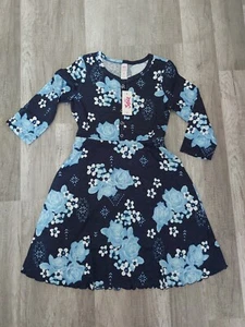 NWT Justice Girls Floral Heathered Tie-Back Dress size 8 (101) - Picture 1 of 1