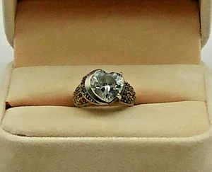 Sterling silver 925 Cubic Zirconia Bridal Style ring Size 7 - Picture 1 of 3