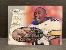 2001 SAGE Auto Silver /400 Jamie Winborn #A50 Rookie Auto RC Football Card NFL!