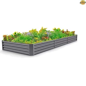 Eco-Friendly Galvanized Metal Raised Bed – 12’x4’x1’ Perfect for Outdoor Gardens - Picture 1 of 3