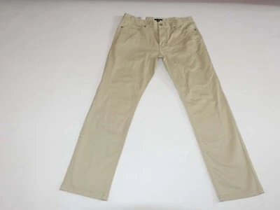 Alfani 男式直筒牛仔裤 32 x 30 码全新带标签中腰淡卡其色米色牛仔布 — 第 1/4 张图片