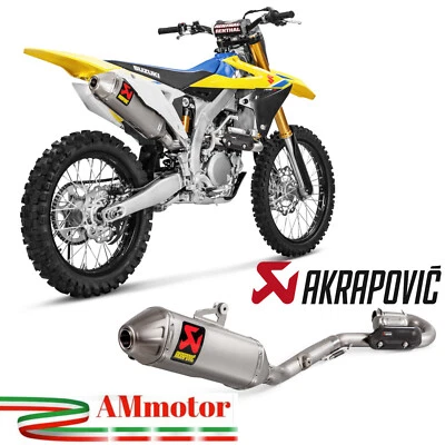Akrapovic Suzuki RM-Z 450 2019 Scarico Completo Per Moto Evolution Line Titanio - Immagine 1 di 4