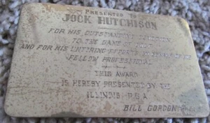 JOCK HUTCHINSON AWARD FOR HIS DEVOTION TO GOLF PRESENTED BY ILLINOIS PGA - Picture 1 of 3