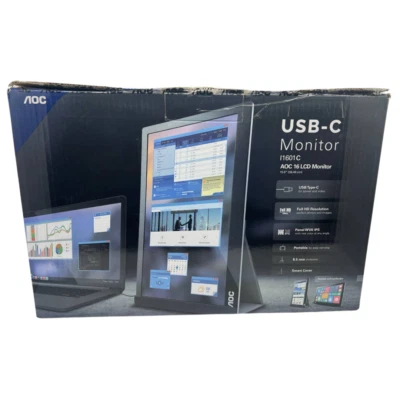 15.6" Portable USB-C LED Monitor Full HD IPS Slim Light Display  – AOC I1601C - Image 1 of 4