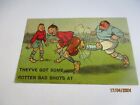 Vintage Donald McGill Football postcard, Kismet 194, Some Rotten Bad Shots