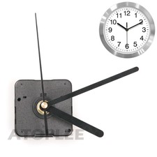 Quartz Wall Clock Movement Mechanism Black Metal Pointer DIY Repair Parts Kit 1X
