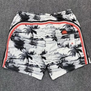 Sundek Swim Trunks Mens XL White Floral Palms Hawaiian Drawstring - Picture 1 of 12