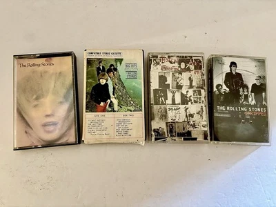 ROLLING STONES 4 Vintage Cassettes High Tides Exile Stripped Goats Head - Image 1 of 4