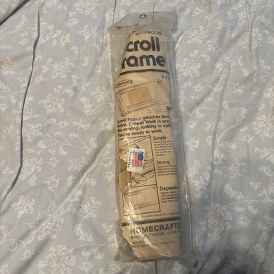 Homecrafters Needlework Scroll Frame 6" x 12" Hardwood With Hardware New - Image 1 of 4