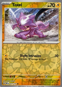 Pokémon Karte Toxel 071/197 | Obsidianflammen | Common Reverse Holo | NM - Bild 1 von 1