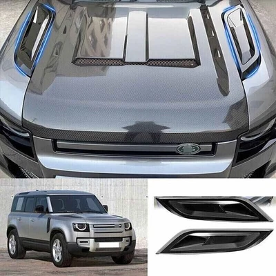 Cubierta de ventilación de salida de aire negra brillante para capó del motor Land Rover Defender 2020-2026 Foto 1 de 4