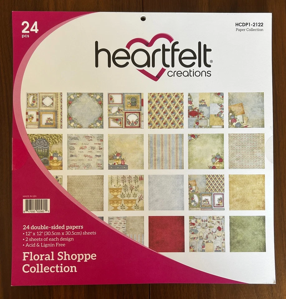 Heartfelt Creations 12"x12" Cardstock Floral Shoppe Collection