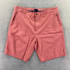 Johnnie-O Pink Cotton Stretch Shorts Men's 34 (33x9) Chino Beach Preppy Casual - Picture 1 of 7