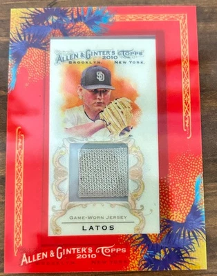 2010 Topps Allen and Ginter Relics #ML Mat Latos Jersey - Image 1 of 2