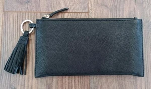 Levenger Leder Abendtasche Party Abend Tasche Handtasche Clutch Schwarz NEU - Bild 1 von 6