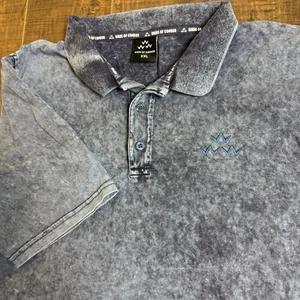 Birds of Condor Triple Eagle Marble Wash Blue Golf Polo Shirt Men's Size 2XL - Picture 1 of 9