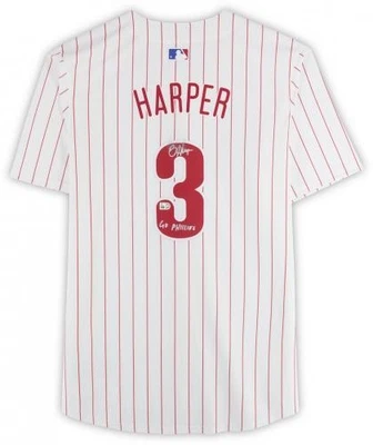 Framed Bryce Harper Philadelphia Phillies Signed Nike Limited Jersey w/Insc - Image 1 of 4
