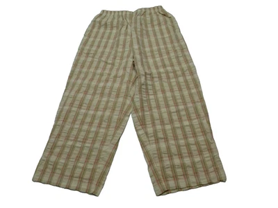 Pantalones capri informales a cuadros beige melocotón talla pequeña Blair para mujer nuevos  Foto 1 de 3